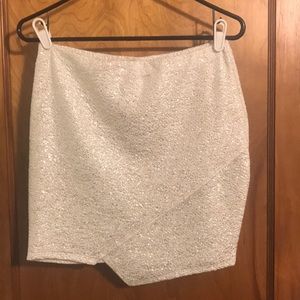 Glittery mini skirt